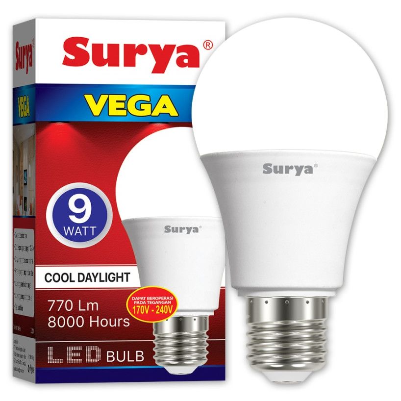 Surya Vega 9 Watt Bohlam LED Lampu Rumah...