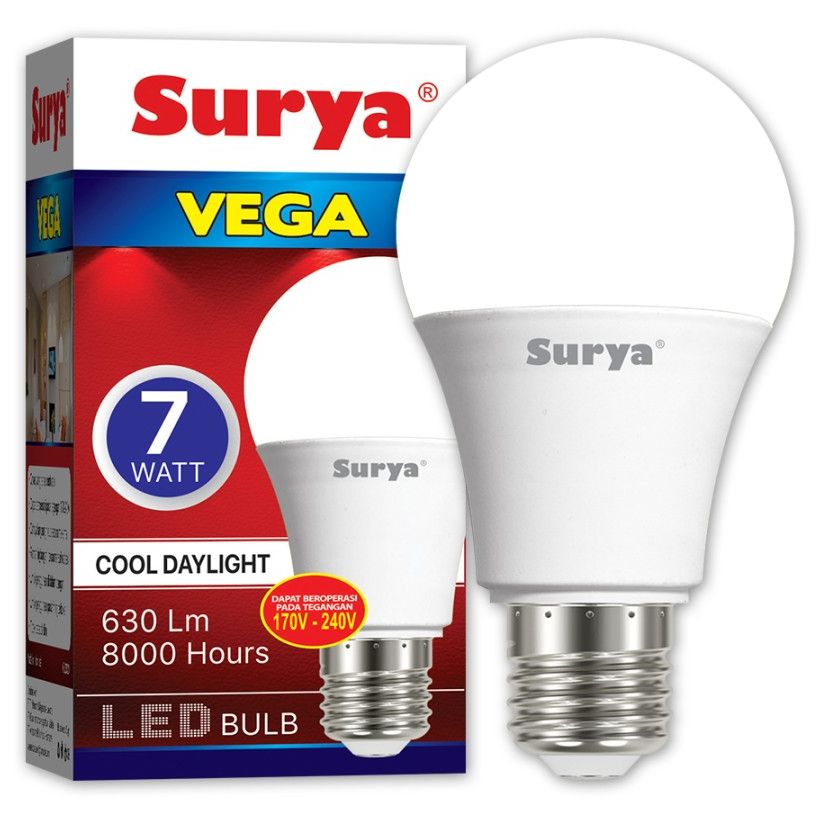 Surya Vega 7 Watt Bohlam LED Lampu Rumah...