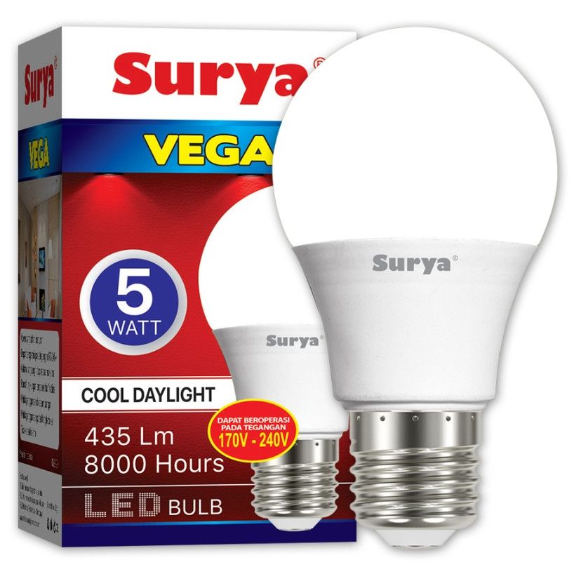 Surya Vega 5 Watt Bohlam LED Lampu Rumah...