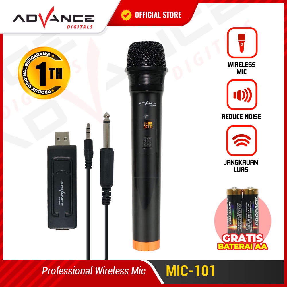 Advance Mic Wireless Karaoke Microphone ...