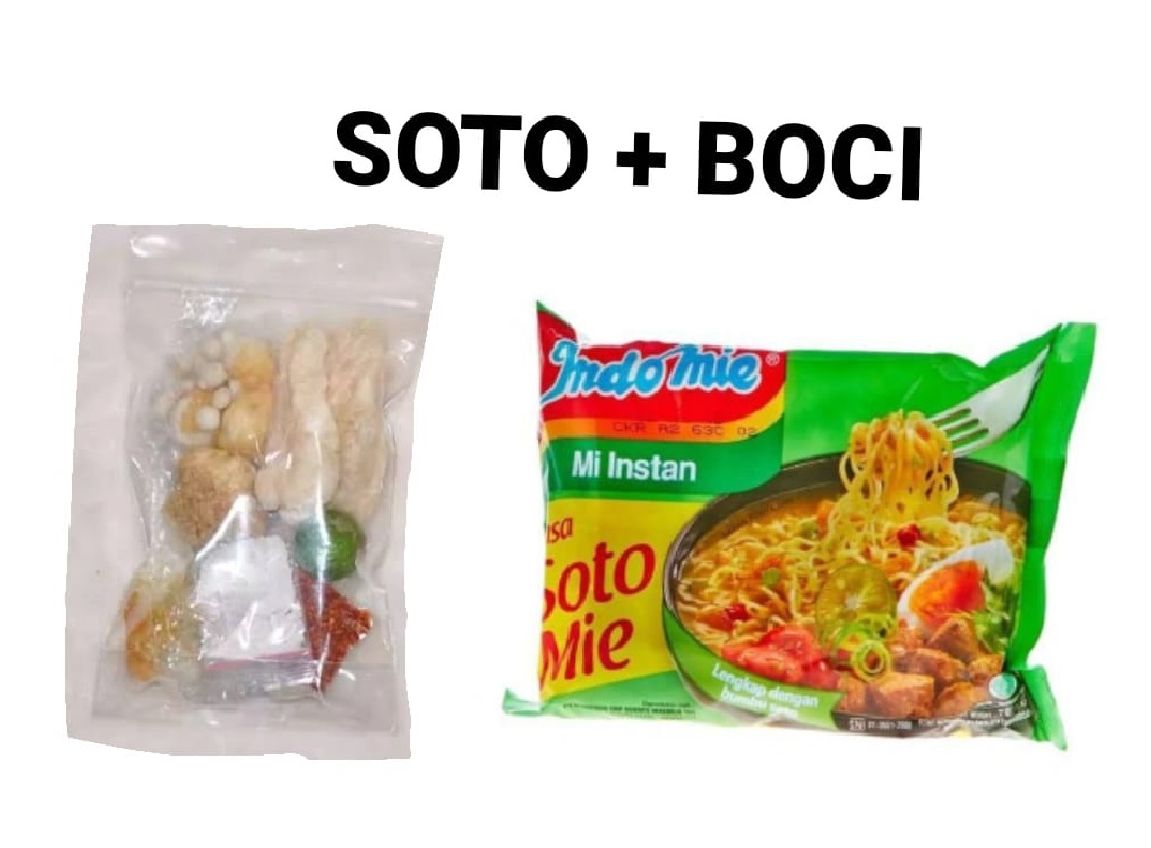 [ PAKET HEMAT ] Indomie Soto + BOCI Baso...