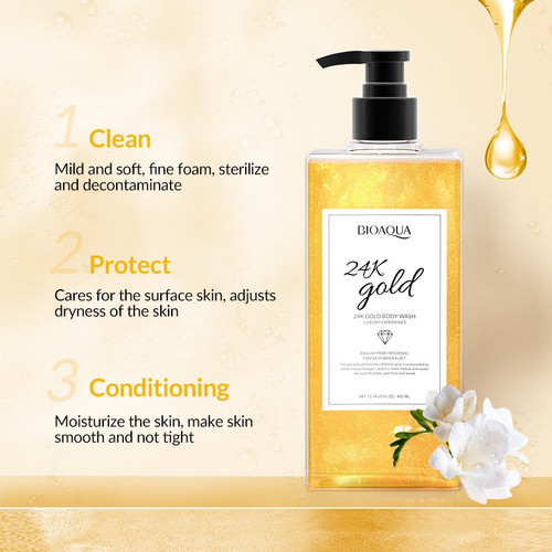 【BPOM】BIOAQUA 24K Gold Body Wash 400...