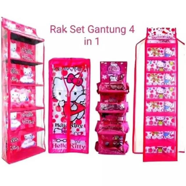 Paket Hemat 4 in 1 Rak Tas + Sepatu + Ji...