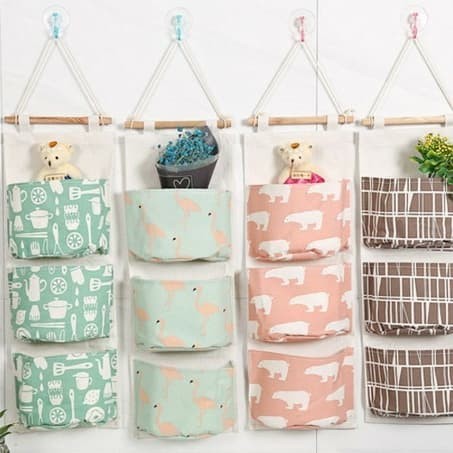 Pouch Gantung 3 Sekat Hanging Storage Ba...