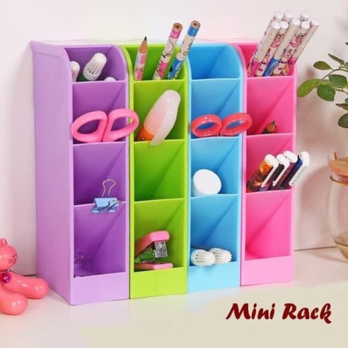 Rak Mini 4 Sekat Untuk Alat Tulis Atau T...