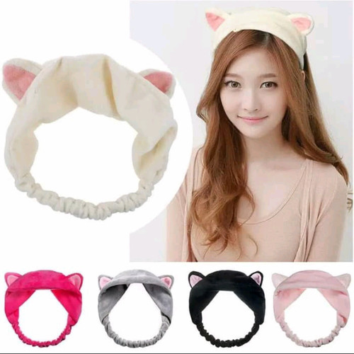 Hair band kucing bando bandana cuci muka...