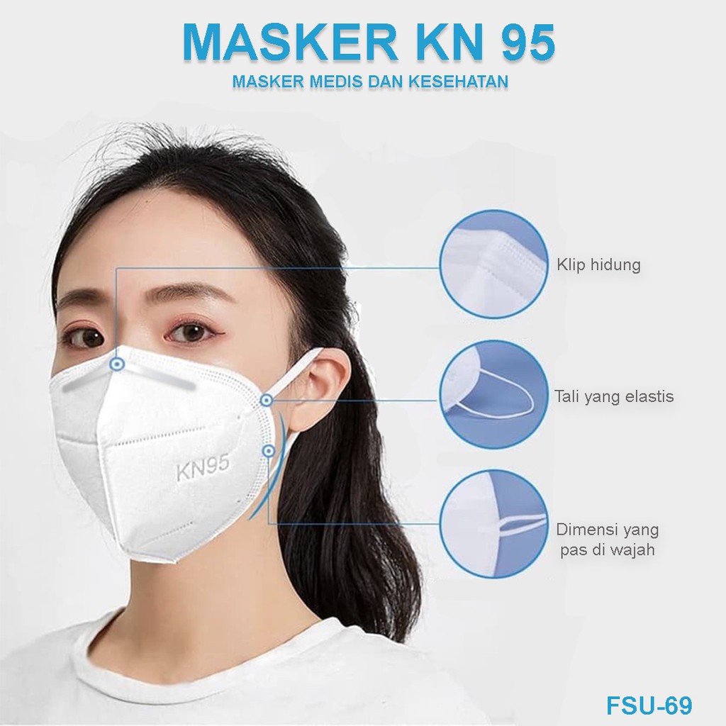 *50Buah* MASKER KN95 5 PLY MEDiOCARE Dew...