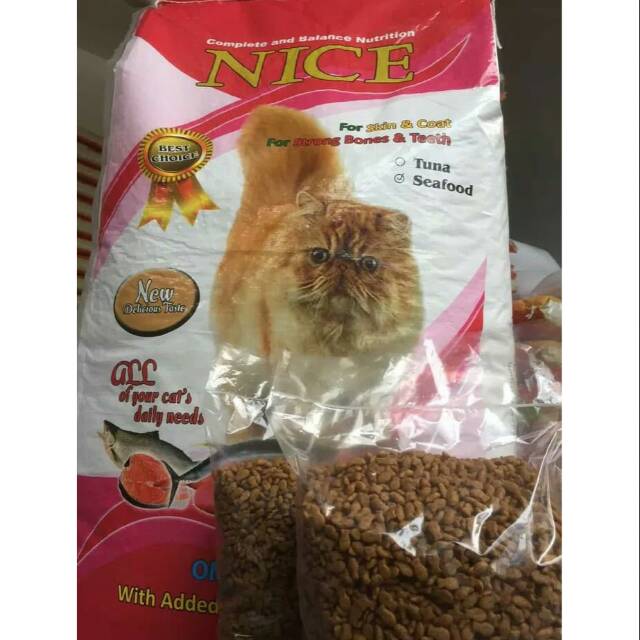 Makanan kucing Nice repack 500g 500gr Or...