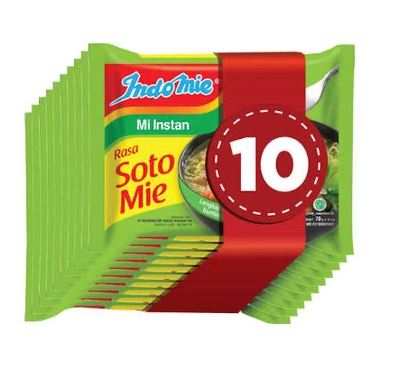 (10 bungkus) Indomie Kuah Rasa Soto Mie ...