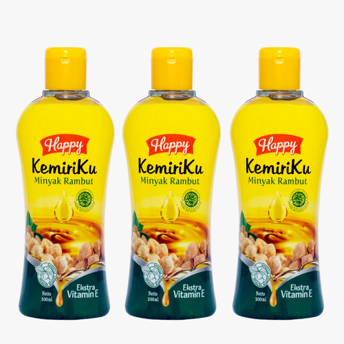 HAPPY Kemiriku Minyak Rambut - vitamin e...