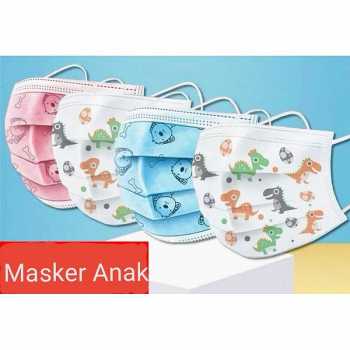 (GROSIR) MASKER ANAK 3 PLY Cowo / Cewek ...