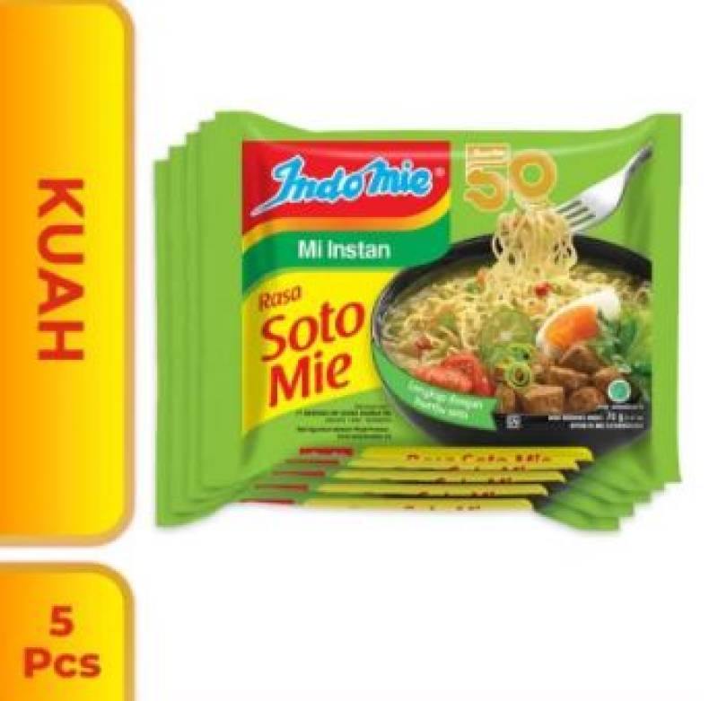 Indomie Kuah Rebus Rasa Soto Mie 5 Bungk...