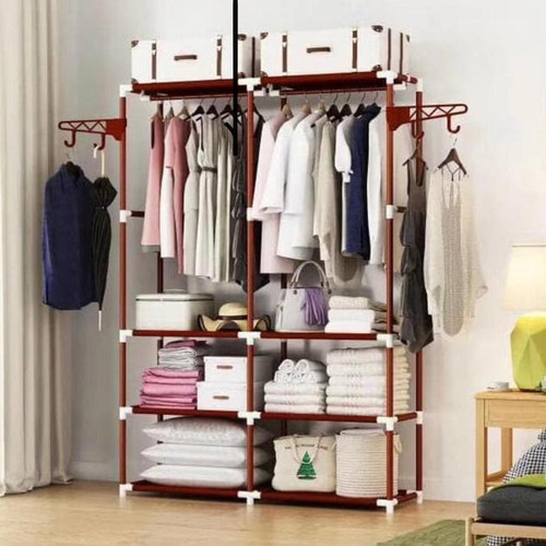 JR Stand hanger double rak lemari pakaia...