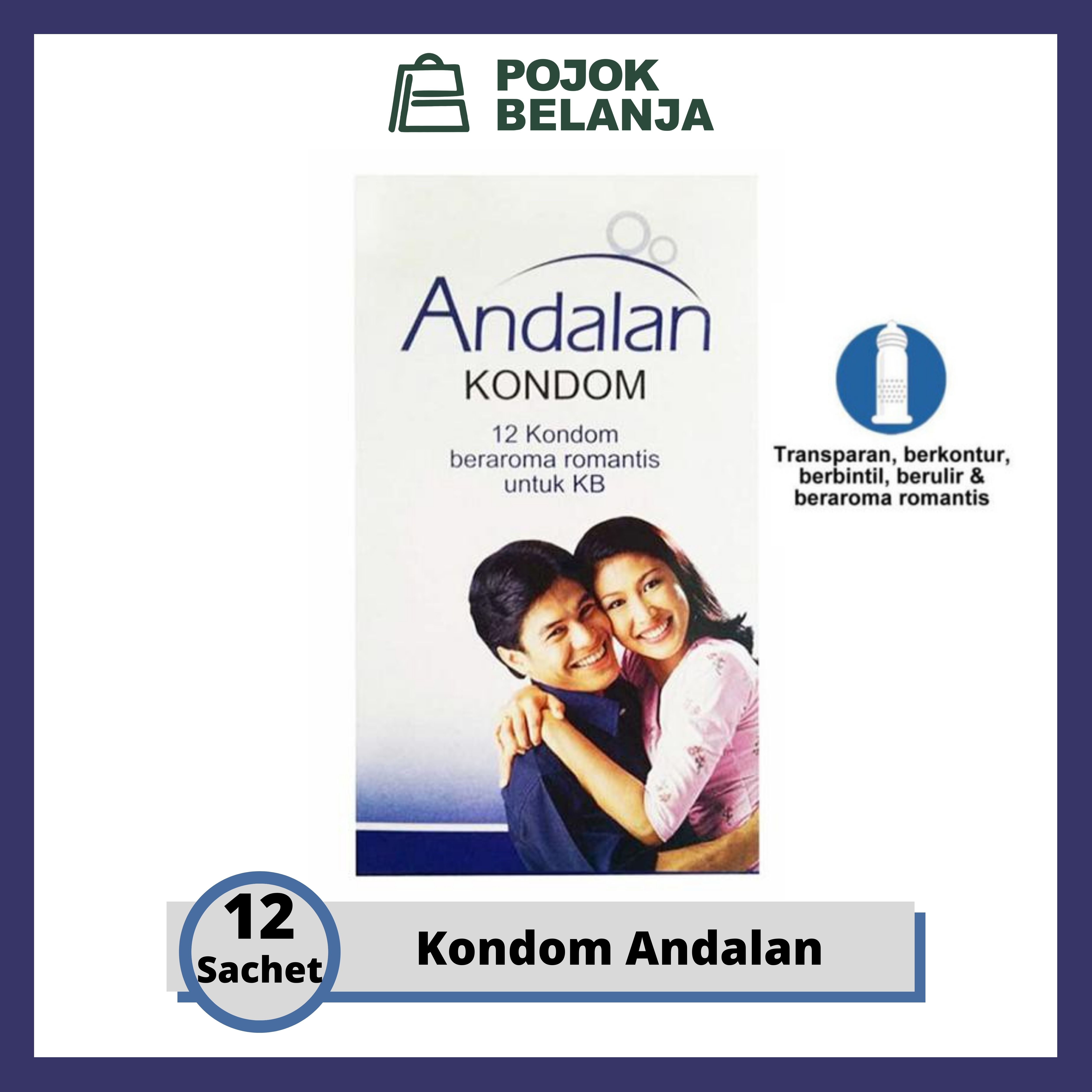 Andalan Kondom Isi 3 & 12 Sachet Bergeri...