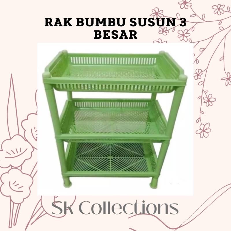 RAK BUMBU PLASTIK SUSUN 3 BESAR