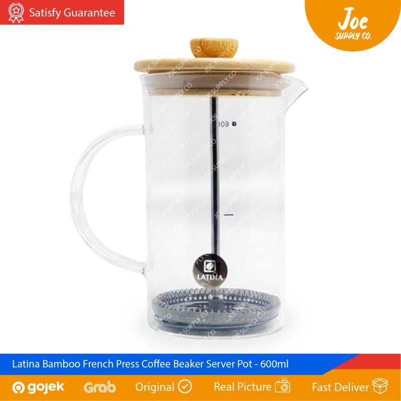 French Press Latina Bamboo Coffee Beaker...