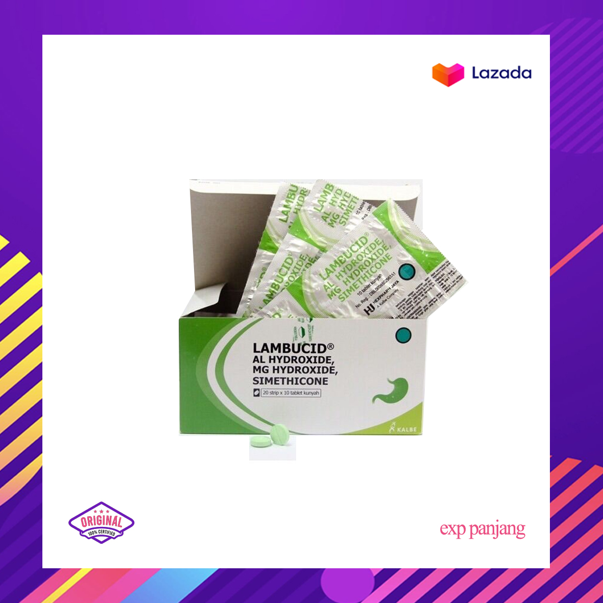 Lambucid tablet isi 20 strip (box)